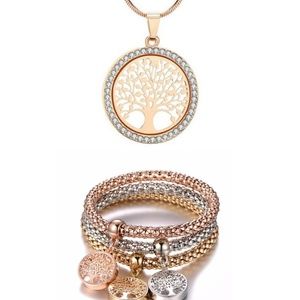 Bundle Offer! 1 Set 3 Bracelets, 1 Necklace 40%off